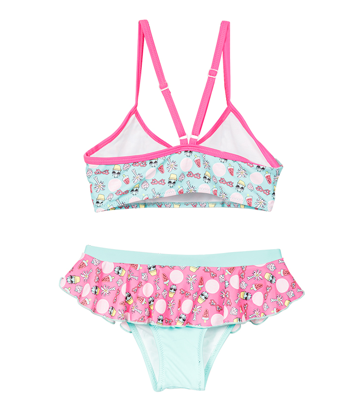 Frilly split children‘s swimsuit set 