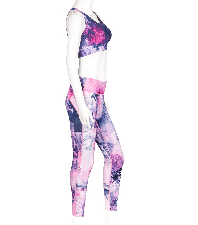 Woman Yoga Wear Sexy Women's two pieces Set Sports Bra Running Leggings Tie-Dye Yoga Set