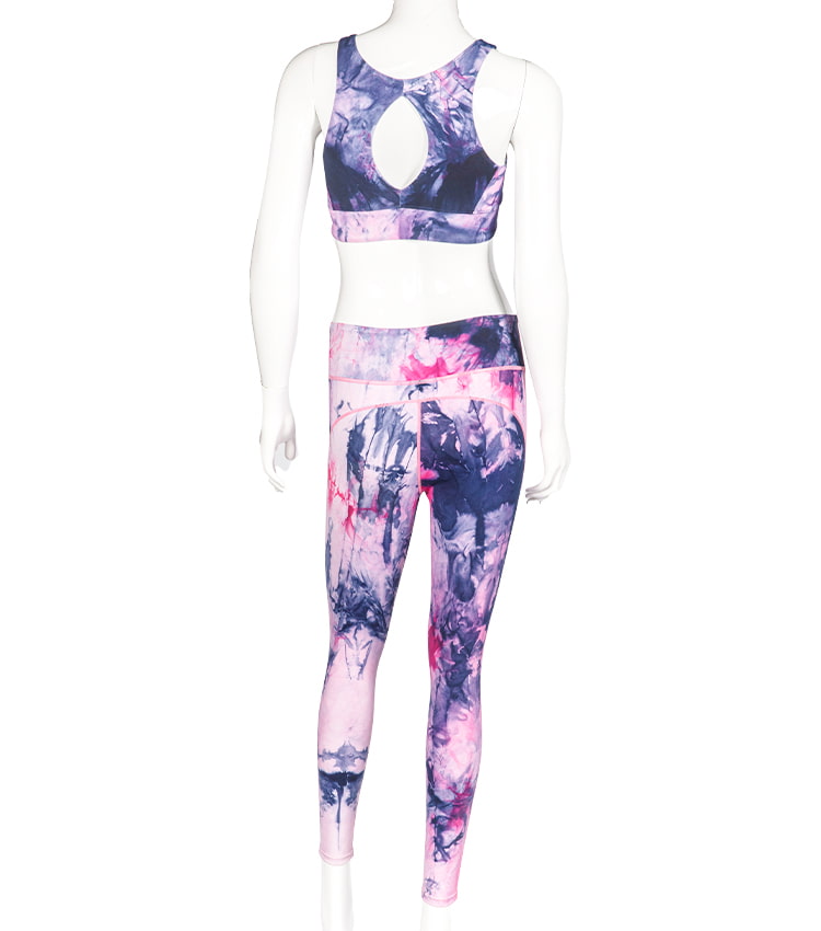 Woman Yoga Wear Sexy Women's two pieces Set Sports Bra Running Leggings Tie-Dye Yoga Set