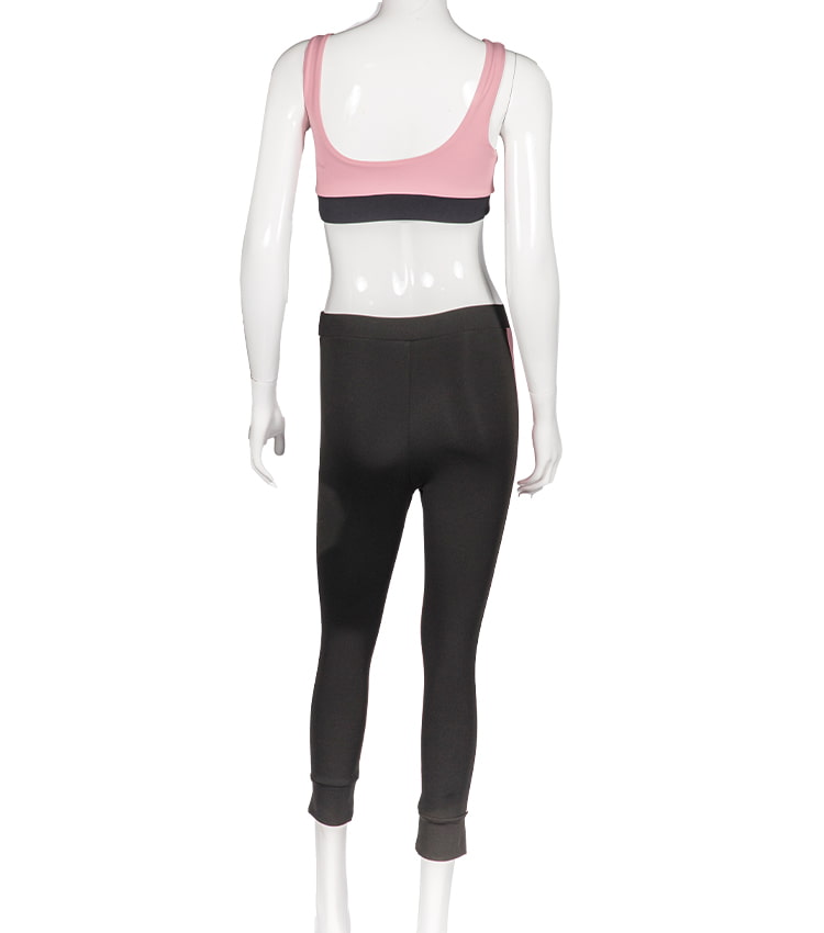 Ladies tight-fitting hip-lifting two-color stitching high-waist fitness yoga wear 