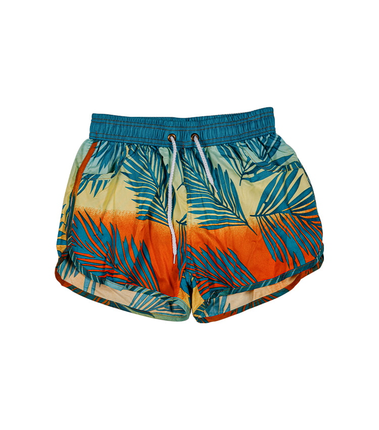 Sunset palm print atmosphere beach trunks